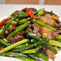 蒜苔炒肉的做法图解7