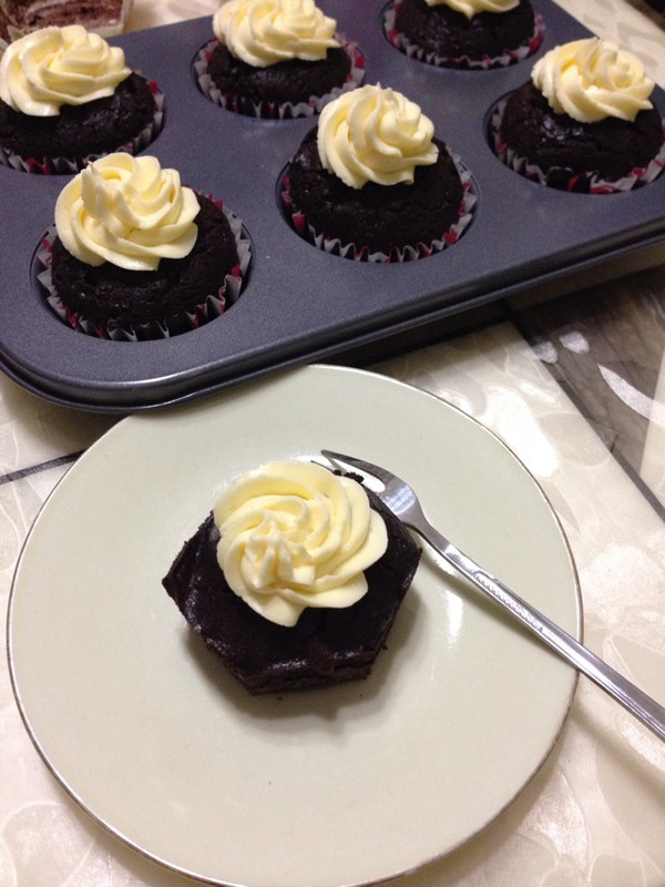 超美味的cupcake之巧克力麦芬遇上柠檬奶油霜