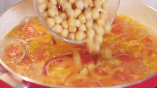 低脂低卡茄汁鹰嘴豆烩鸡胸的做法图解5