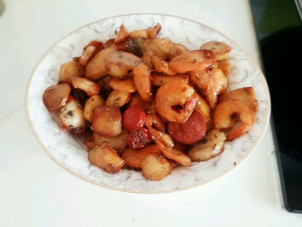 孜然鱼豆腐（墨鱼丸，鱼丸，虾丸，各种丸……）