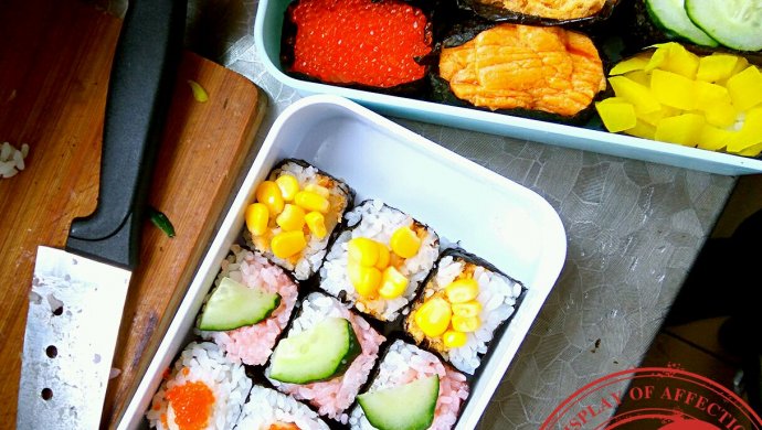 超简单用模具制作寿司便当