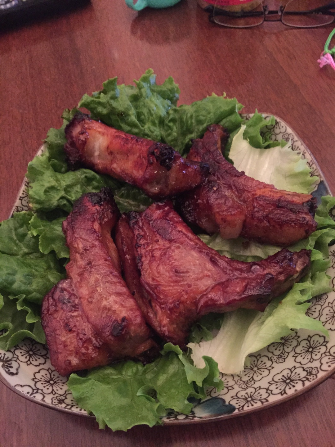 Roasted pork ribs