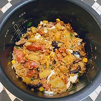 咸鸭蛋海苔腊肠焖饭的做法图解14