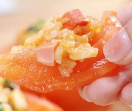 #米饭最强CP#一颗番茄饭 | 一次吃三个！碗都不用洗！的做法