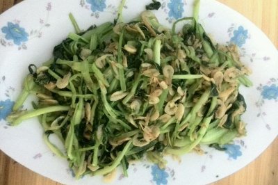 青菜炒虾皮