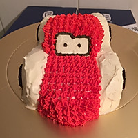 红色跑车（闪电麦坤）—汽车生日蛋糕/卡通蛋糕的做法图解3
