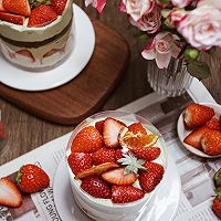 抹茶草莓蛋糕冬日的浪漫甜品的做法图解7