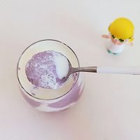 低脂芋泥紫薯牛奶的做法图解4