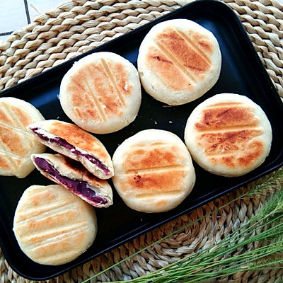 电饼铛简版酥皮紫薯饼