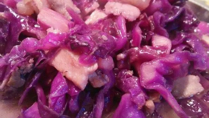 紫甘蓝炒猪肉