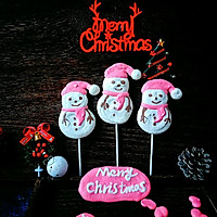#今天吃什么#圣诞节送小朋友的礼物，雪人棒棒蛋白糖~的做法图解13