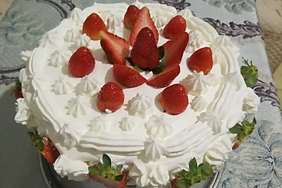 奶油蛋糕（草莓 OR 芒果 ）（8寸）-新手版