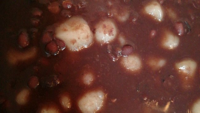 糯米圆子红豆汤的做法