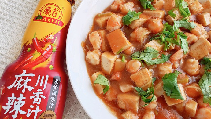 酸辣虾仁豆腐