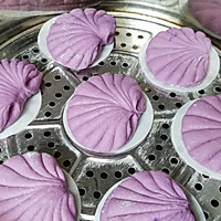#憋在家里吃什么#紫薯贝壳馒头的做法图解10
