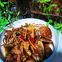 鸡煲蟹的做法图解6