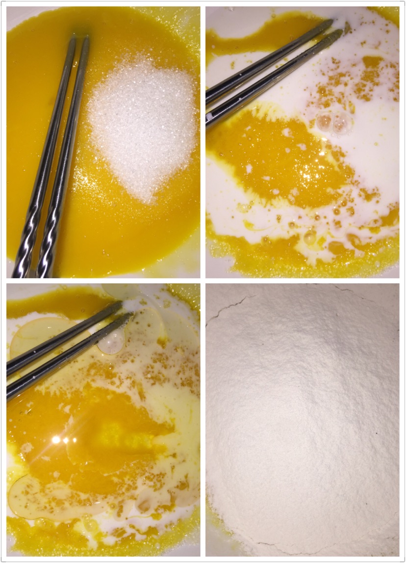4个蛋戚风蛋糕（8寸）的做法图解2