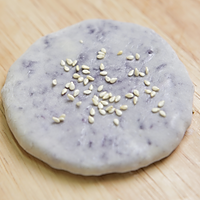 皮薄馅多的紫薯小饼，饺子皮就能做的做法图解8