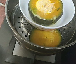 贝贝南瓜肉沫蒸蛋的做法