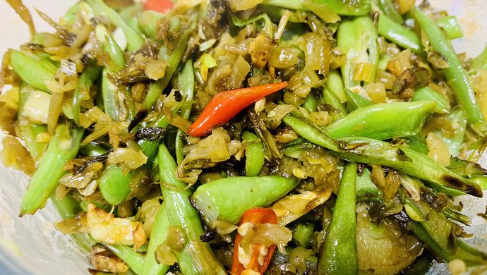 四季豆炒雪菜
