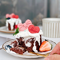浪漫情人节巧克力雪顶蛋糕❤️的做法图解20