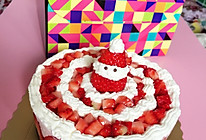 圣诞草莓酸奶慕斯蛋糕（六寸）的做法