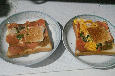 快手简单早餐吐司煎蛋