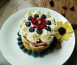 Pancake--不一样的水果松饼塔的做法