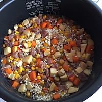 杏鲍菇彩色焖饭的做法图解2