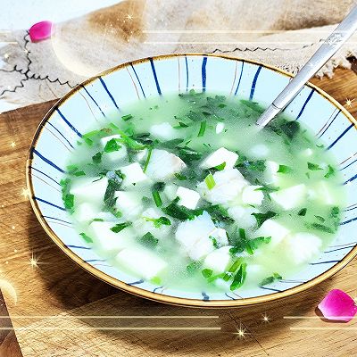 鳕鱼荠菜豆腐羹