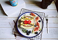 #四季宝蓝小罐#简单搞定早餐，午餐肉三明治的做法