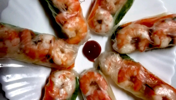 越南米纸虾卷*简单易学好玩美味！