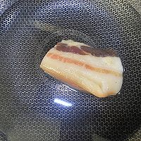 咸肉炒蒜苗的做法图解2