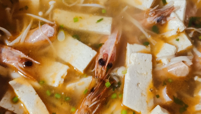 虾头豆腐汤