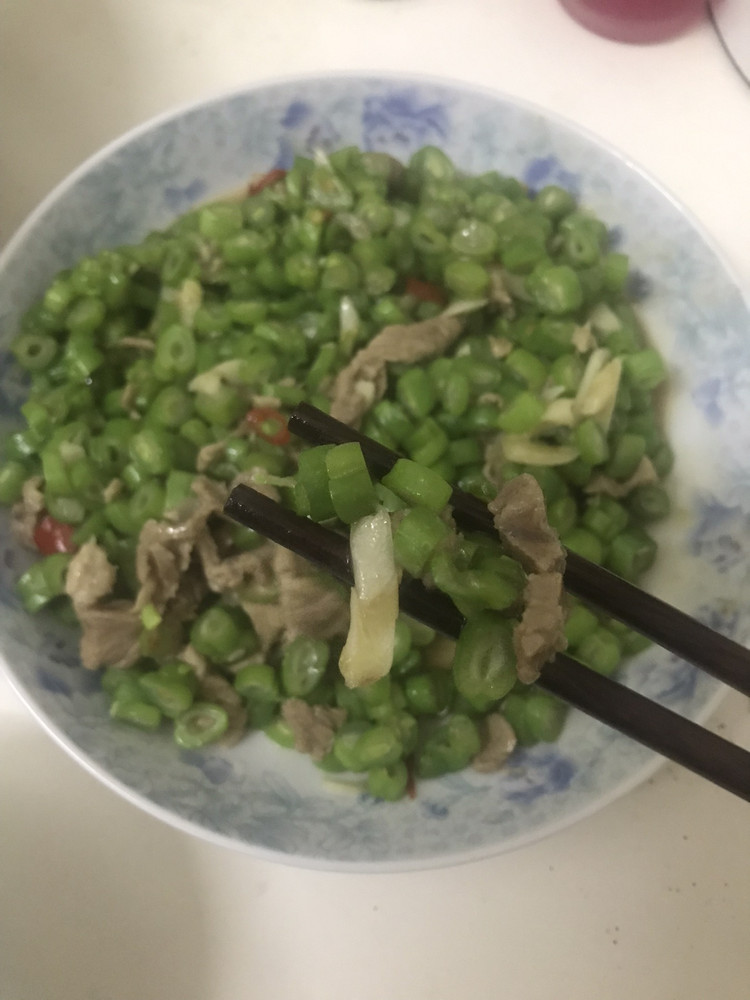 猪肉四季豆末的做法