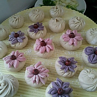 紫薯花样包子火龙果馒头的做法图解6