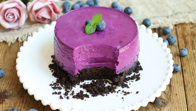 蓝莓酸奶冻芝士蛋糕