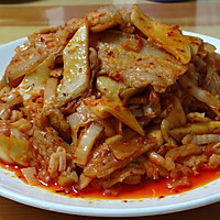 五花肉炒韩国泡菜配杏鲍菇的做法图解7