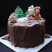 圣诞节树桩蛋糕#1%的最嗨烘焙#的做法图解16