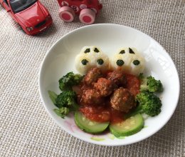 茄汁肉丸烩饭#宝宝快乐餐#的做法