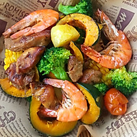 #肉食主义狂欢#【鸡胸肉大虾烤时蔬】的做法图解14