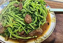 芥兰苗炒腊肠 快炒菜的做法