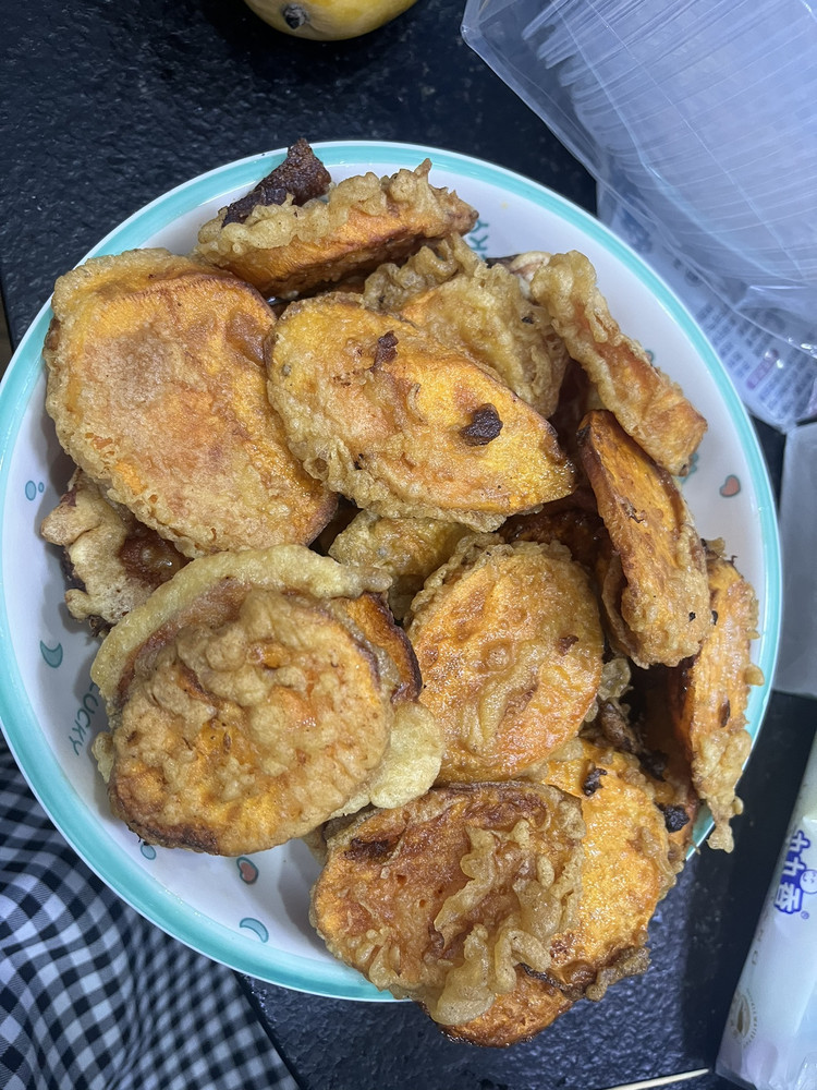 炸红薯片的做法
