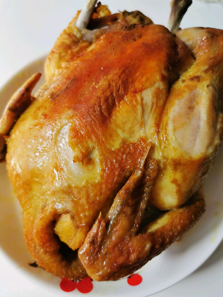 脆皮鹽焗烤雞的做法