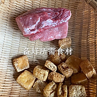 香浓豆腐泡焖肉的做法图解1