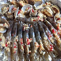 蒜蓉金针菇烤花蛤虾的做法图解9
