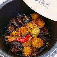 #味达美星厨X小厨中秋团圆宴#鸡翅栗子焖鲍鱼，一锅鲜香入味的做法图解7