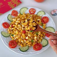 #年夜饭菜谱#黄金万两椒盐玉米粒的做法图解8