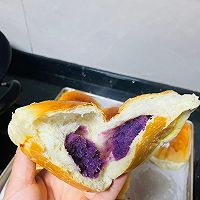 香芋紫薯陷餐包的做法图解4