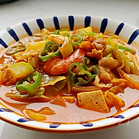 辣肉鲜虾豆腐汤的做法图解8